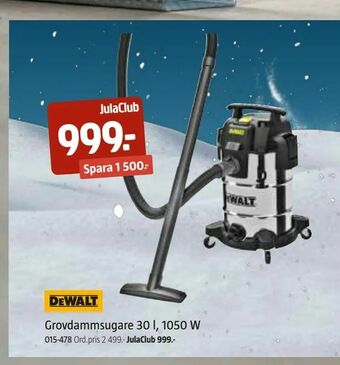 Jula Grovdammsugare 30 l, 1050 W erbjuda