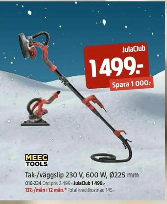 Jula Tak-/väggslip 230 V, 600 W, Ø225 mm erbjuda