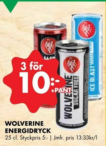 ÖoB Wolverine energidryck erbjuda
