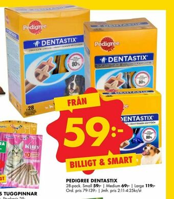 ÖoB Pedigree dentastix erbjuda