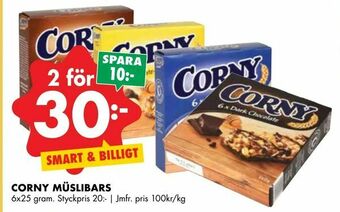 ÖoB Corny müslibars erbjuda