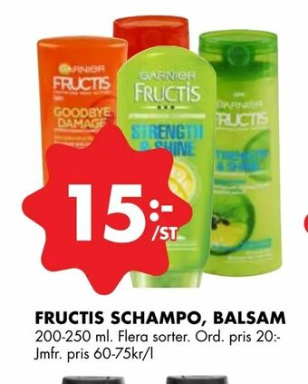 ÖoB Fructis schampo, balsam erbjuda