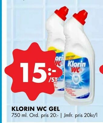 ÖoB Klorin wc gel erbjuda