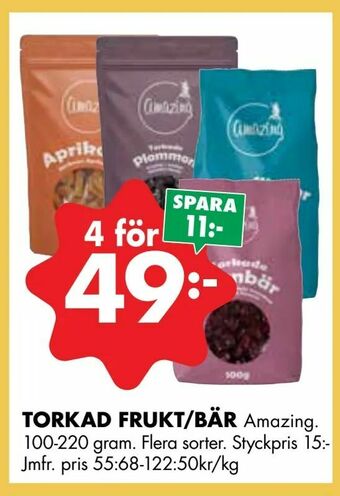 Torkad frukt/bär