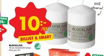 ÖoB Blockljus erbjuda