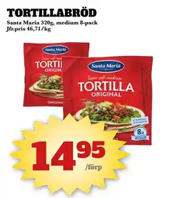 Bonum Matmarknad SANTA MARIA Tortillabröd erbjuda