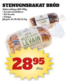 Bonum Matmarknad SÖDERVIDINGE Stenugnsbakat bröd erbjuda