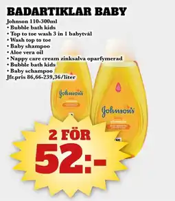 Bonum Matmarknad JOHNSON Badartiklar baby erbjuda