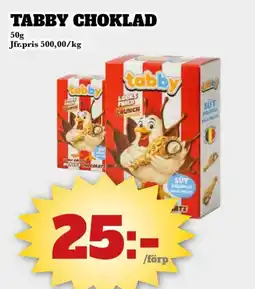 Bonum Matmarknad TABBY Choklad erbjuda