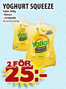 Matvärlden Tensta Yalla! Yoghurt squeeze erbjuda