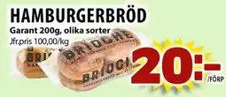 Matvärlden Tensta Garant Hamburgerbröd erbjuda