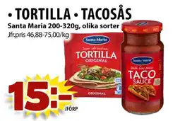 Matvärlden Tensta Santa Maria Tortilla • Tacosås erbjuda