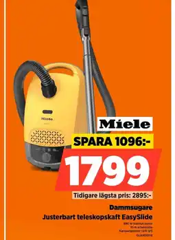 Power Miele Dammsugare justerbart teleskopskaft easyslide erbjuda