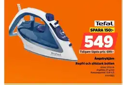 Power Tefal ångstrykjärn repfri och slitstark botten erbjuda