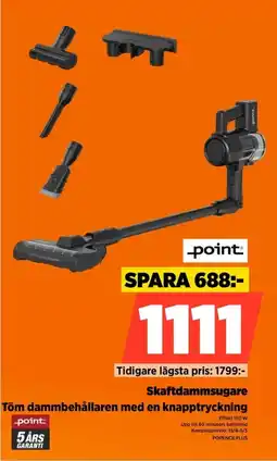 Power Skaftdammsugare töm dammbehållaren med en knapptryckning erbjuda