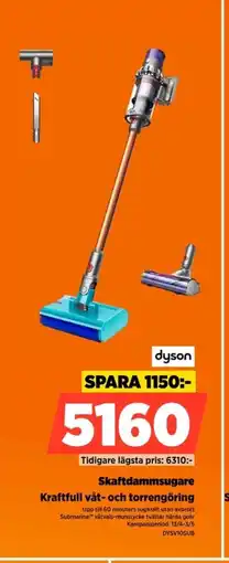 Power Skaftdammsugare Kraftfull våt- och torrengöring erbjuda