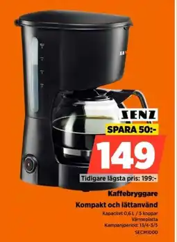 Power Xenz kaffebryggare kompakt och lättanvänd erbjuda