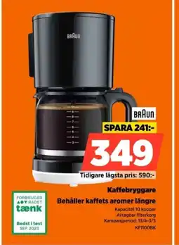 Power Kaffebryggare behåller kaffets aromer längre erbjuda