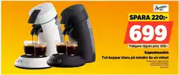 Power Kapselmaskin två koppar klara på mindre än en minut erbjuda
