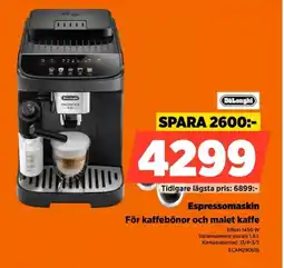 Power Delonghi espressomaskin för kaffebönor och malet kaffe erbjuda