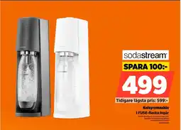 Power Sodastream kolsyremaskin 1 fuse-flaska ingår erbjuda