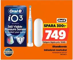 Power Eltandborste inkluderat resefodral erbjuda