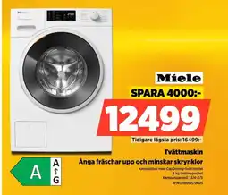 Power Miele tvättmaskin ånga fräschar upp och minskar skrynklor erbjuda