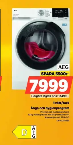 Power Tvätt/tork ånga och hygienprogram erbjuda