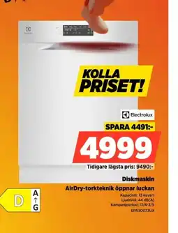 Power Diskmaskin airdry-torkteknik öppnar luckan erbjuda