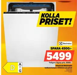 Power Integrerad diskmaskin Indikatorlampan reflekteras på golvet erbjuda