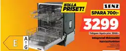 Power Senz integrerad diskmaskin halvlastfunktion erbjuda