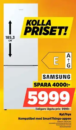 Power Samsung kyl/frys kompatibel med smartthings-appen erbjuda