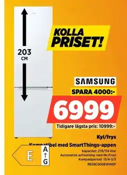 Power Samsung kyl/frys kompatibel med smartthings-appen erbjuda