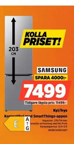 Power Samsung kyl/frys kompatibel med smartthings-appen erbjuda