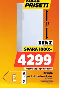 Power Kylskåp och okrossbara hyllor erbjuda