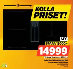 Power AEG Induktionshäll med inbyggd fläkt Regenererbara kolfilter ingår erbjuda