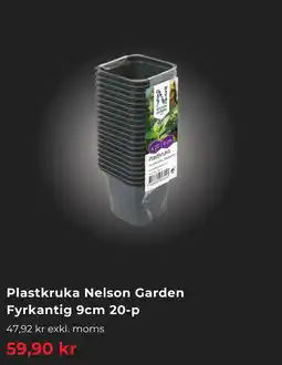 Granngården Plastkruka Nelson Garden Fyrkantig 9cm 20-p erbjuda