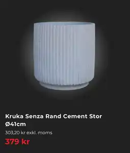 Granngården Kruka Senza Rand Cement Stor erbjuda
