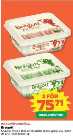 Coop Arla Bregott erbjuda