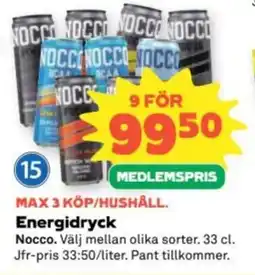 Coop Nocco Energidryck erbjuda