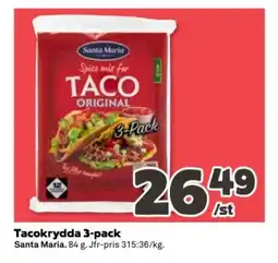 Coop Santa Maria Tacokrydda 3-pack erbjuda