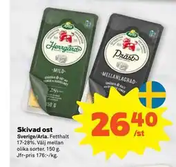 Stora Coop Skivad ost erbjuda