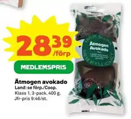 Stora Coop Ätmogen avokado, Medlemspris erbjuda