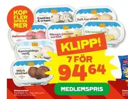 Stora Coop Glass/sorbet, Medlemspris erbjuda