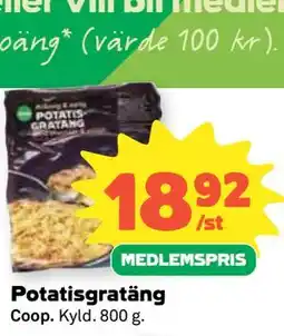 Coop Potatisgratäng, Medlemspris erbjuda