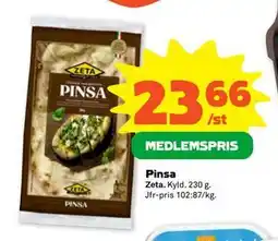 Stora Coop Pinsa, Medlemspris erbjuda