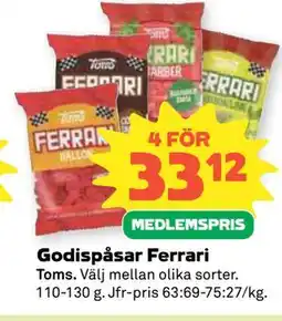 Coop Godispåsar Ferrari, Medlemspris erbjuda