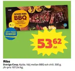 Coop Ribs erbjuda