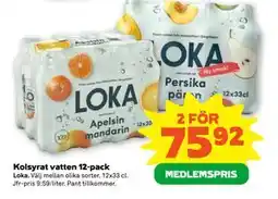 Stora Coop Kolsyrat vatten 12-pack, Medlemspris erbjuda