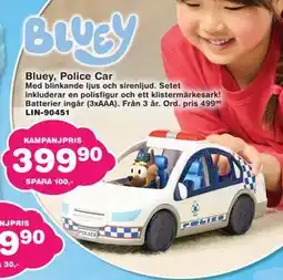 Lekextra Bluey, Police Car erbjuda